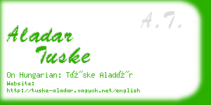 aladar tuske business card